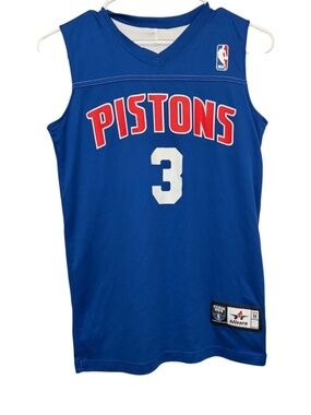 Youth NBA Alleson Athletic Detroit Pistons #3 Blue Jersey